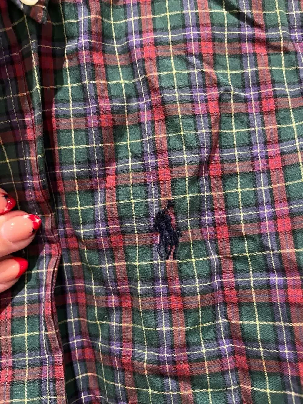 Ralph Lauren Youth Long Sleeve Plaid Button-Down Shirt, Size M (12/14)